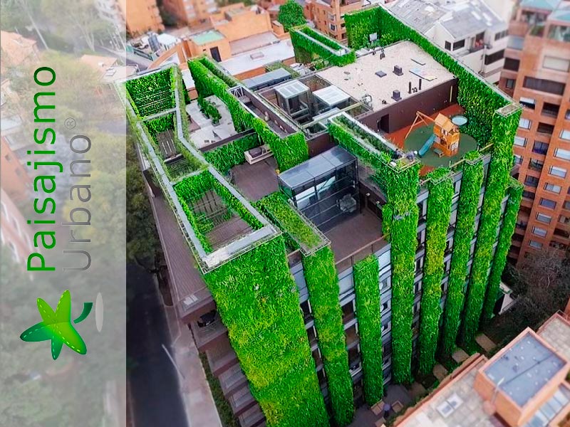 jardin vertical edificio santalaia bogota