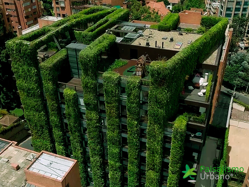jardín vertical edificio santalaia bogotá