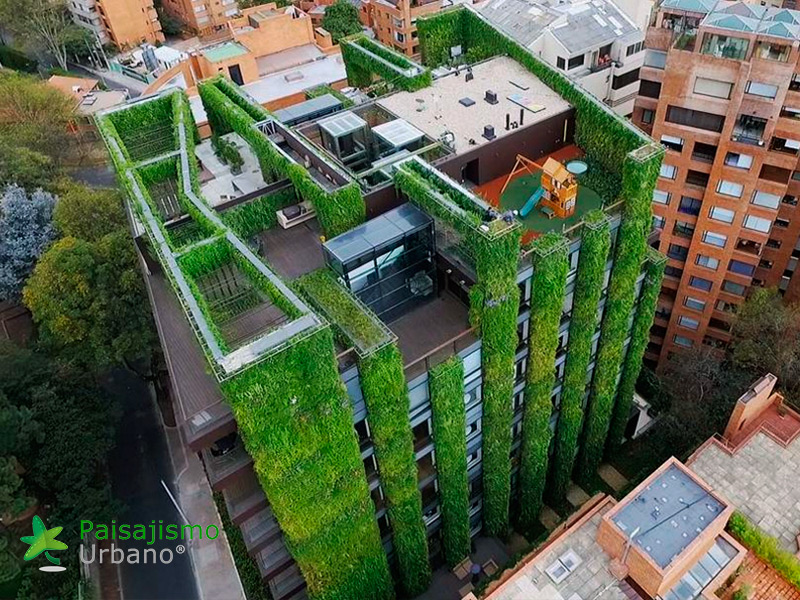 jardín vertical edificio santalaia bogotá