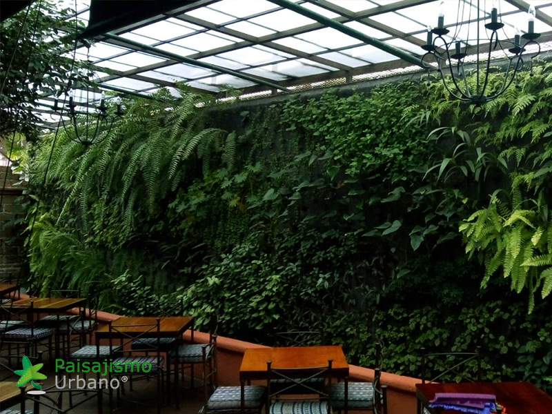 jardines verticales en restaurantes