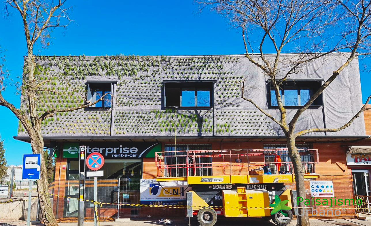 Jardín Vertical en la Estación de autobuses de Cáceres​